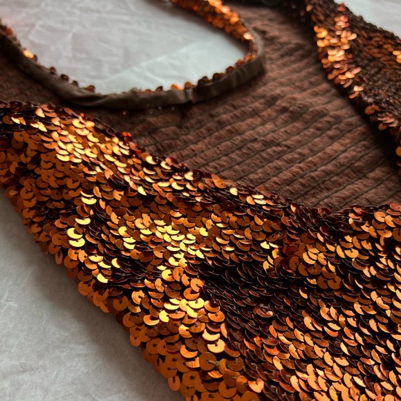 EUC VTG 80s halter sequin minidress handmade stretch small medium cocktail disco - Picture 10 of 15